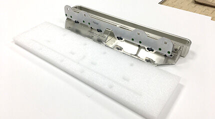 Part cable tied to foam pad