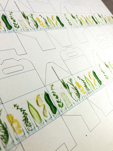 Packaging artwork on screen